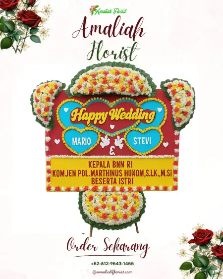 Papan Bunga Pernikahan Andapraja